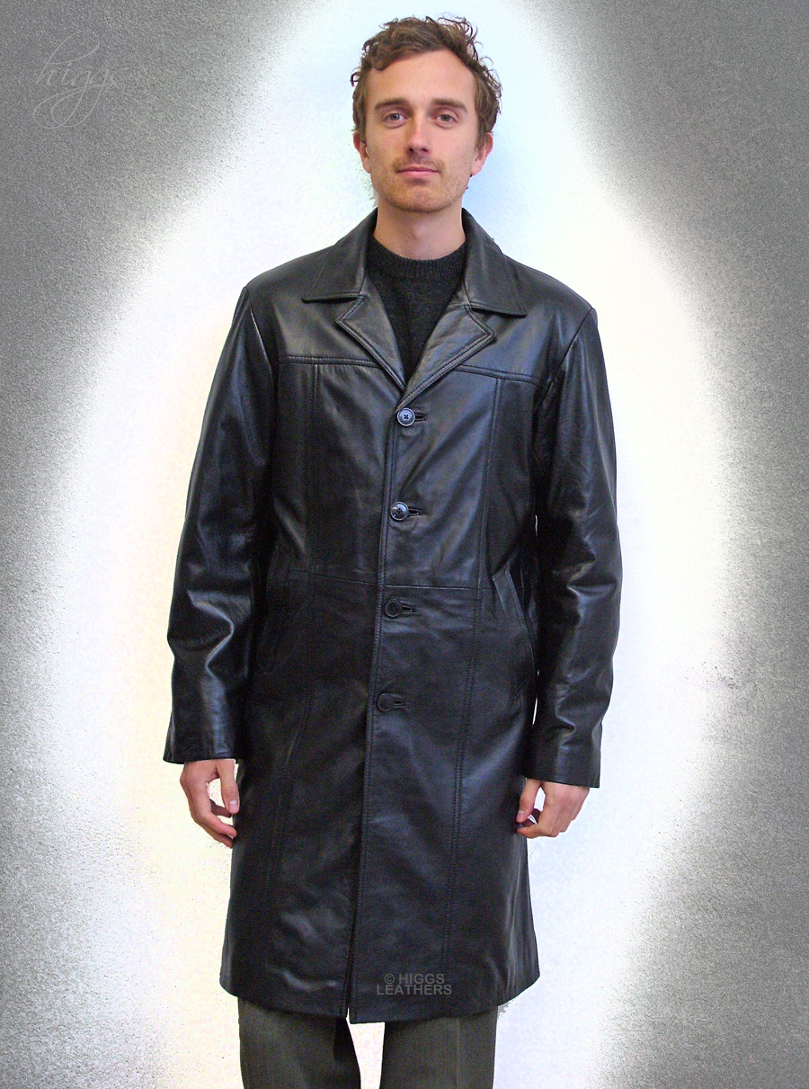 Higgs Leathers | Buy LAST ONE Terry (men's fitted Black Leather coats ...