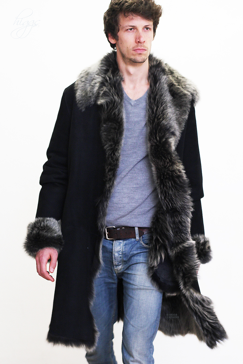 SHEARLING COAT mens collection | Higgs Leathers Essex
